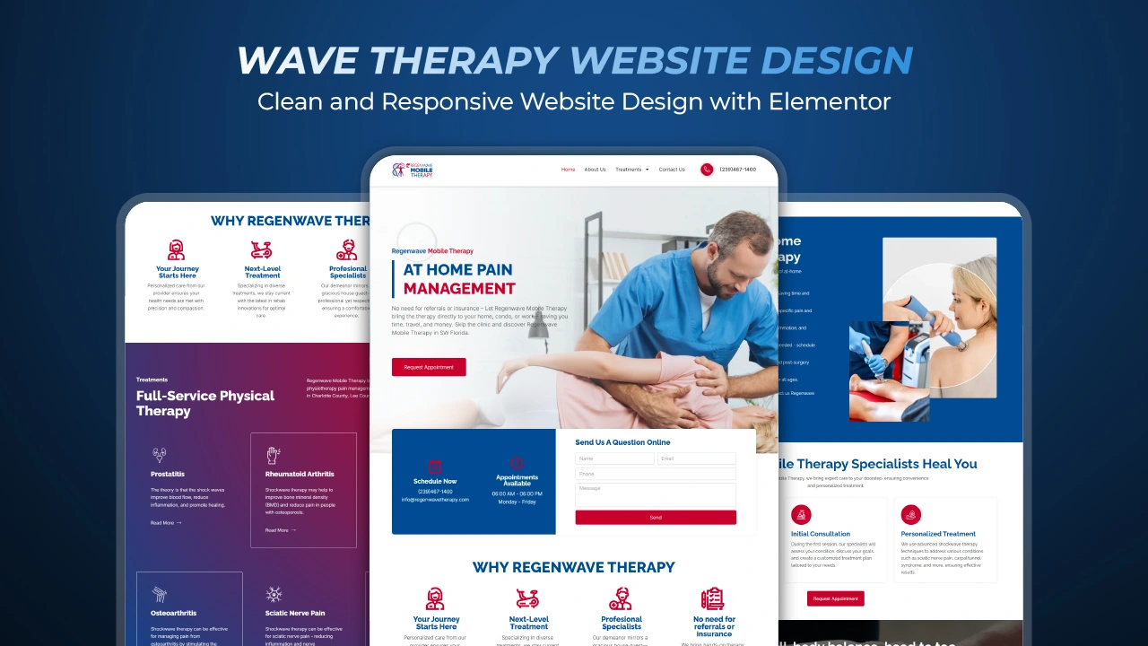 Modern Therapy Website - Clean and Responsive Website Design with Elementor
